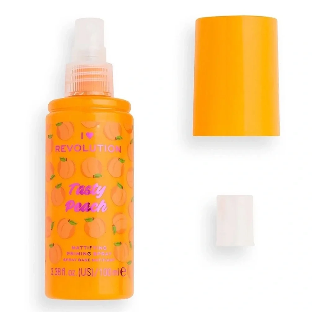 I Heart Revolution Tasty Peach Mattifying Priming Spray – 100ml / 3.38 fl oz 🍑✨